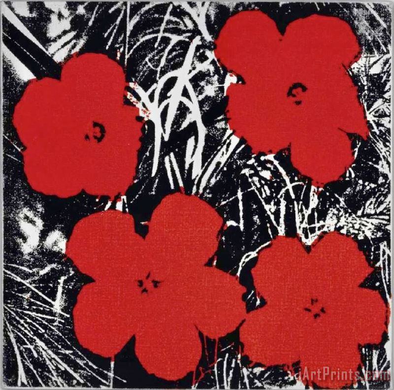 Red Flowers painting - Collection Red Flowers Art Print