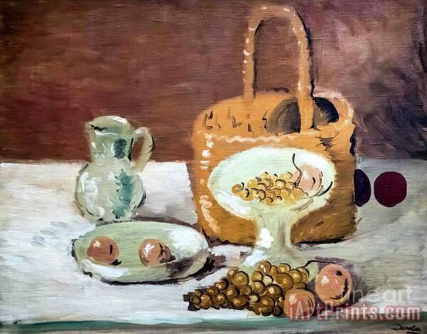 Still Life with Basket painting - Collection Still Life with Basket Art Print