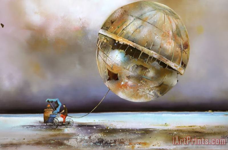 The Globe Trotter by Bernard Louedin painting - Collection The Globe Trotter by Bernard Louedin Art Print