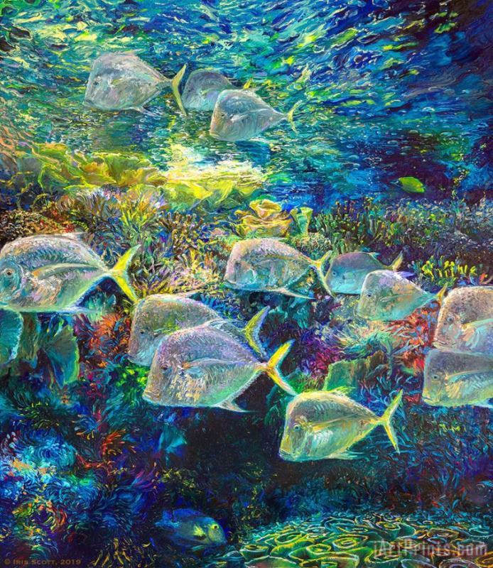Underwater Fish painting - Collection Underwater Fish Art Print
