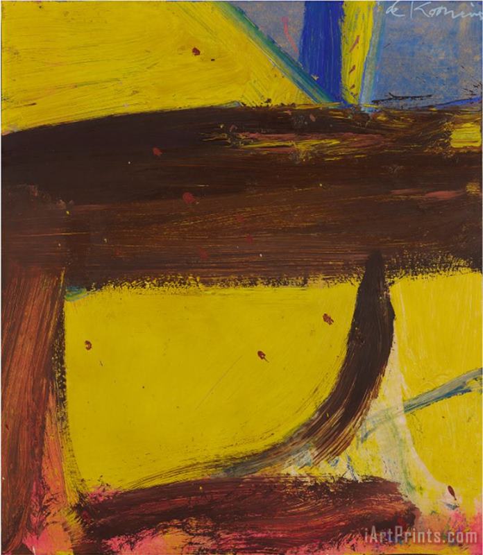 Yellow & Brown painting - Collection Yellow & Brown Art Print