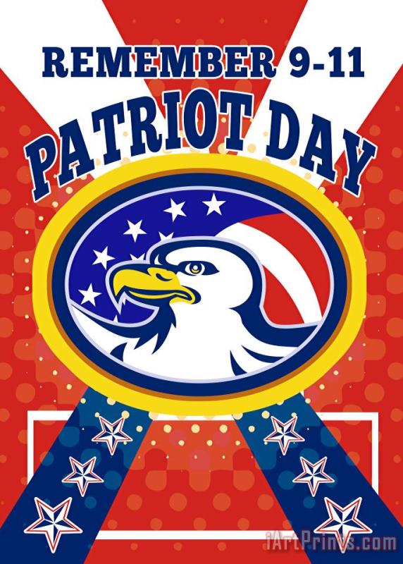 American Eagle Patriot Day 911 Poster Greeting Card painting - Collection 10 American Eagle Patriot Day 911 Poster Greeting Card Art Print