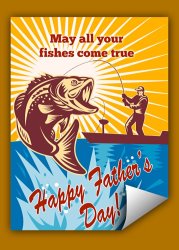 Collection 10 Fly Fisherman on boat catching largemouth bass painting