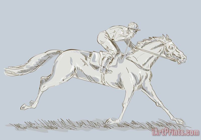 Collection 10 Horse and jockey Art Print