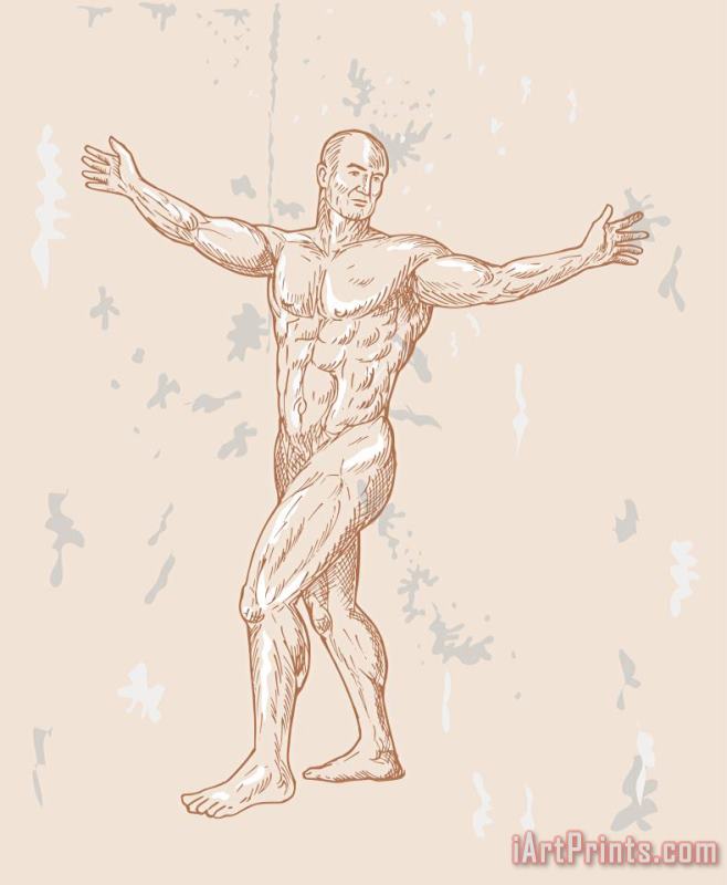 Male Human Anatomy painting - Collection 10 Male Human Anatomy Art Print