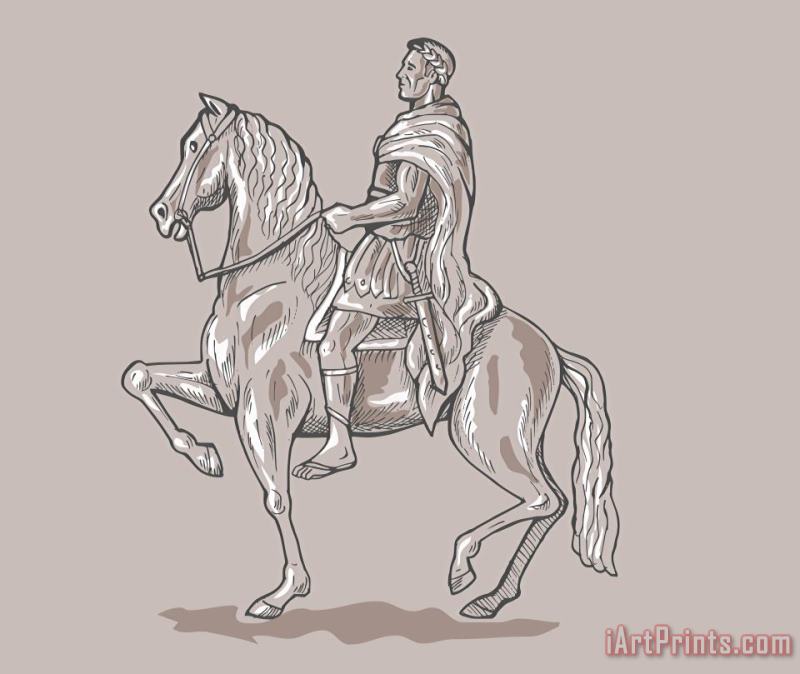Collection 10 Roman emperor riding horse Art Print