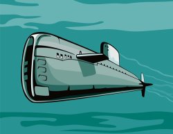 Collection 10 Submarine Boat Retro painting
