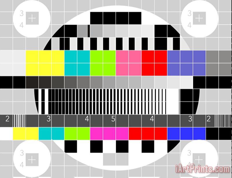 Collection 10 TV multicolor signal test pattern Art Painting