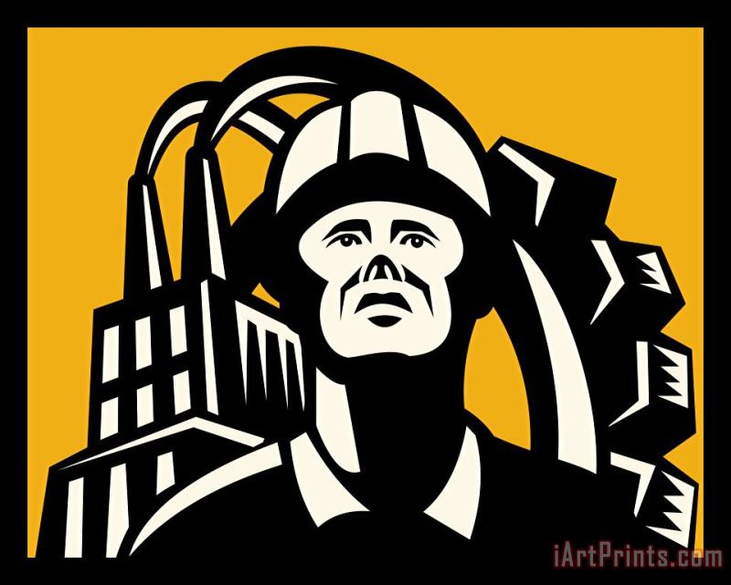 Worker Factory Building painting - Collection 10 Worker Factory Building Art Print