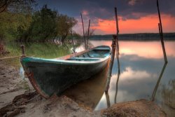 Collection 12 Sunset Boat painting