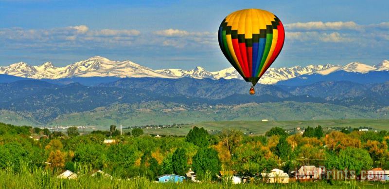 Collection 14 Ballooning Over The Rockies Art Print