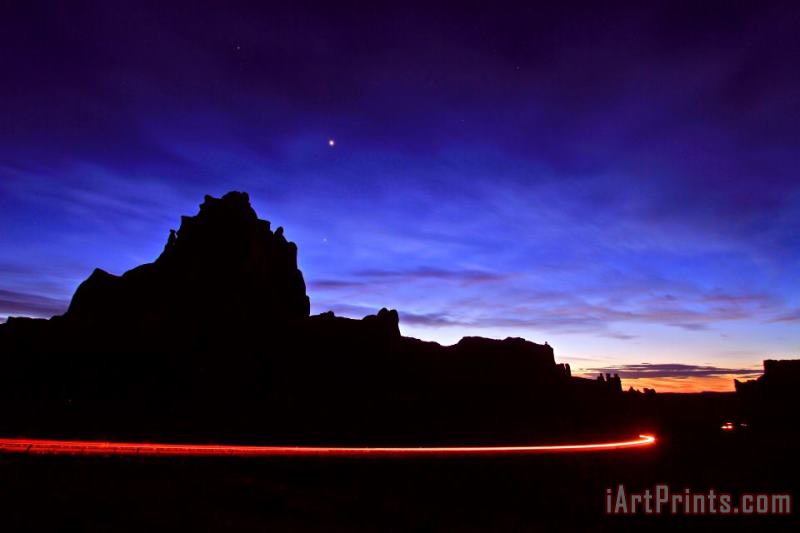 Nightime in Arches painting - Collection 14 Nightime in Arches Art Print
