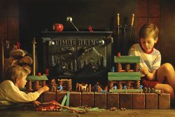 Collection 2 Lincoln Logs painting
