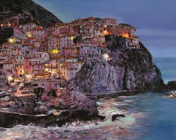 Collection 7 Manarola at dusk painting