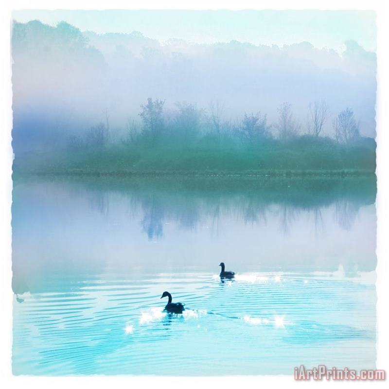 Calm water painting - Collection 8 Calm water Art Print