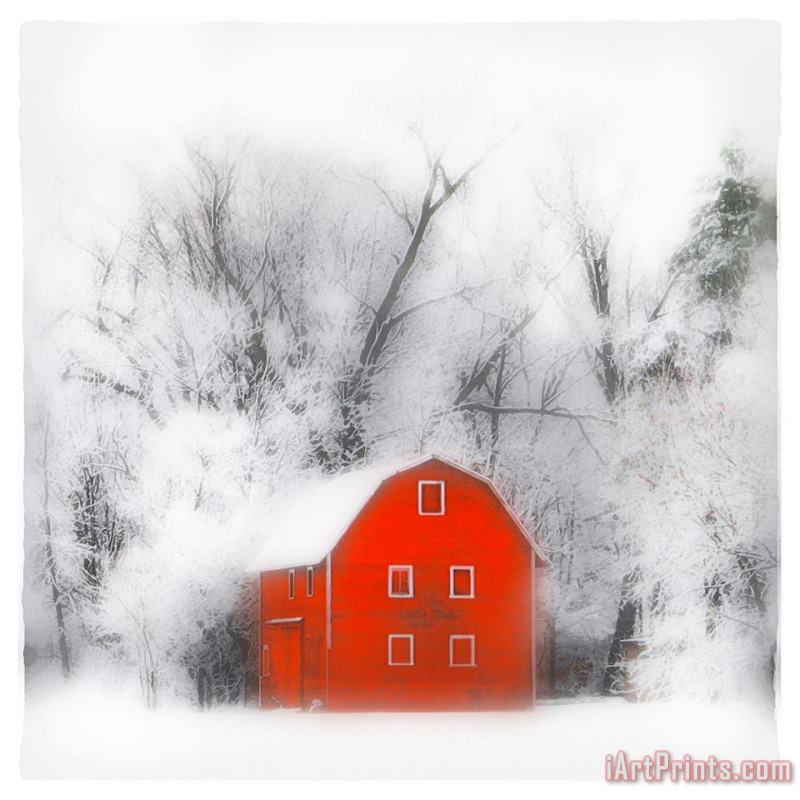 Country winter painting - Collection 8 Country winter Art Print