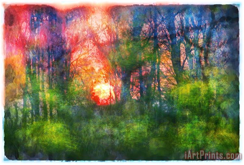 Red sky in the morning painting - Collection 8 Red sky in the morning Art Print