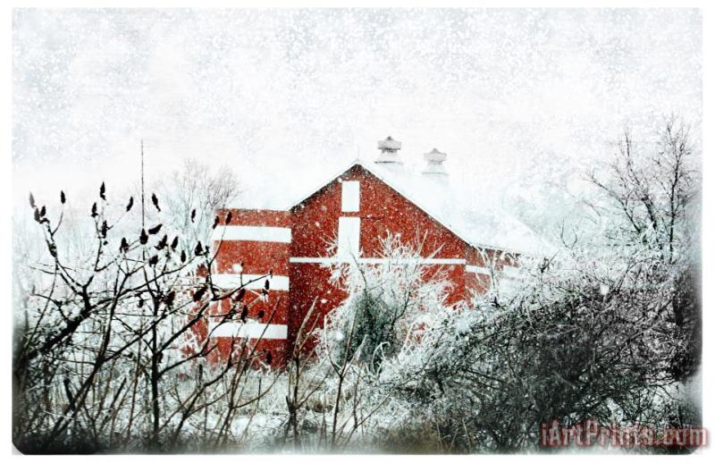 Winter View painting - Collection 8 Winter View Art Print