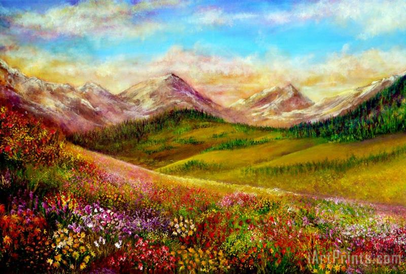 Alpine Spring painting - Collection 9 Alpine Spring Art Print