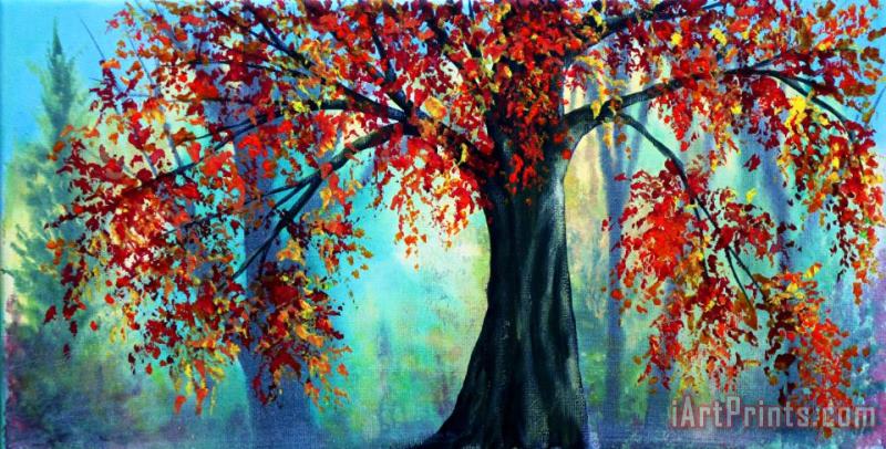 Autumn Leaves painting - Collection 9 Autumn Leaves Art Print
