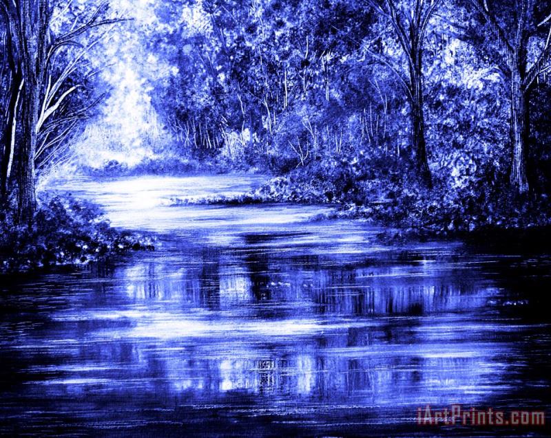 Collection 9 Moody Blue Art Painting