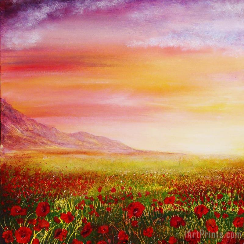 Poppy Meadow painting - Collection 9 Poppy Meadow Art Print
