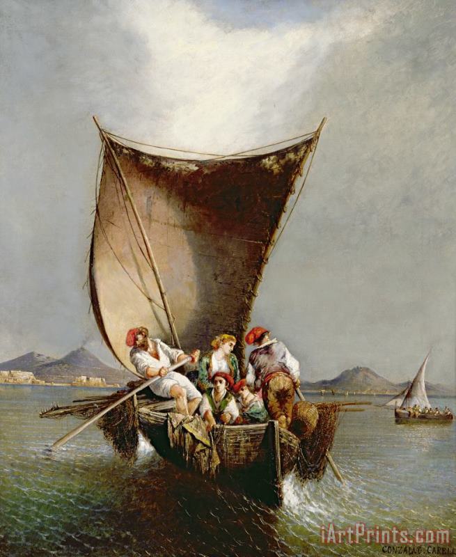 Consalvo Carelli The Fisherman's Family Art Painting