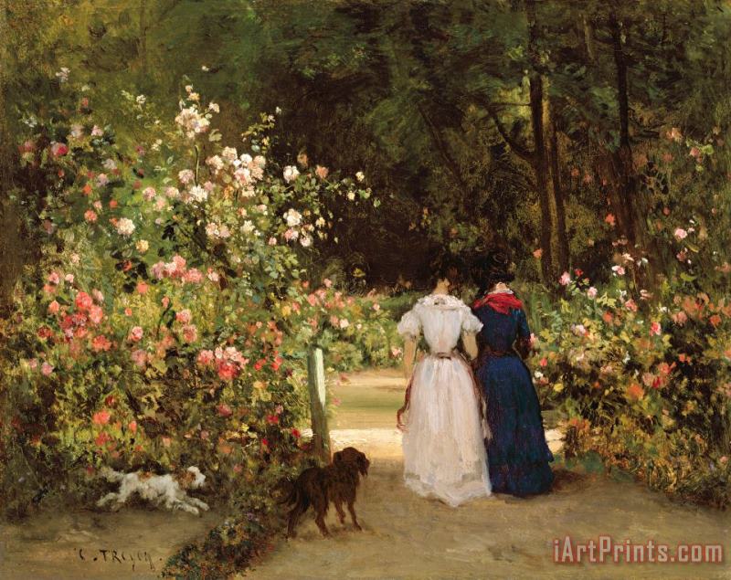 Constant-Emile Troyon Promenade Art Painting