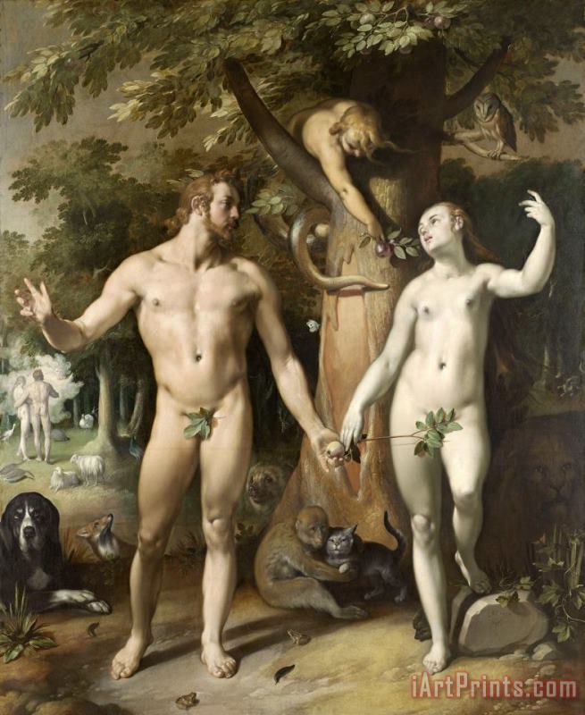 Cornelis Cornelisz. van Haarlem The Fall of Man Art Painting
