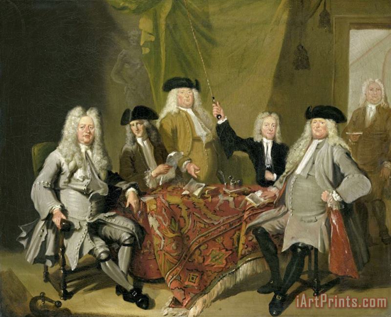Cornelis Troost Inspectors of The Collegium Medicum in Amsterdam, 1724 Art Print