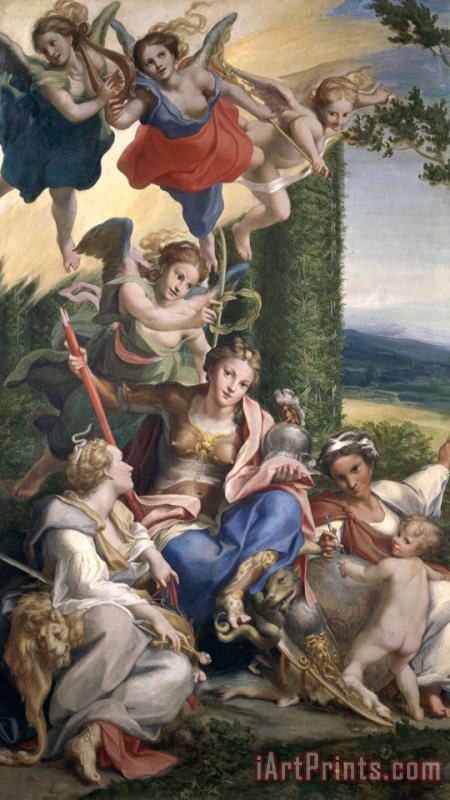 Allegory of The Virtues painting - Correggio Allegory of The Virtues Art Print