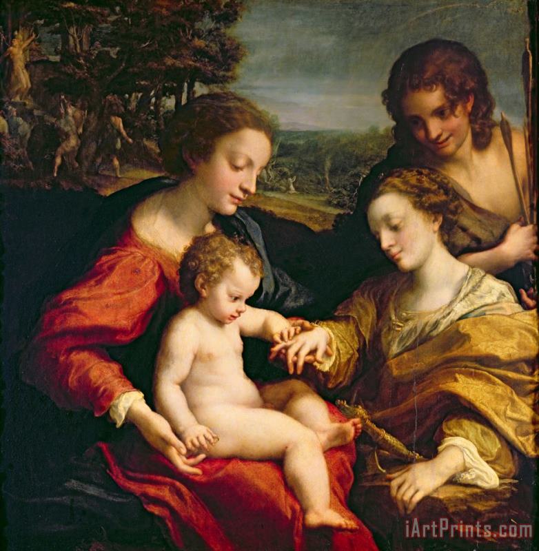 The Mystic Marriage of St. Catherine of Alexandria painting - Correggio The Mystic Marriage of St. Catherine of Alexandria Art Print