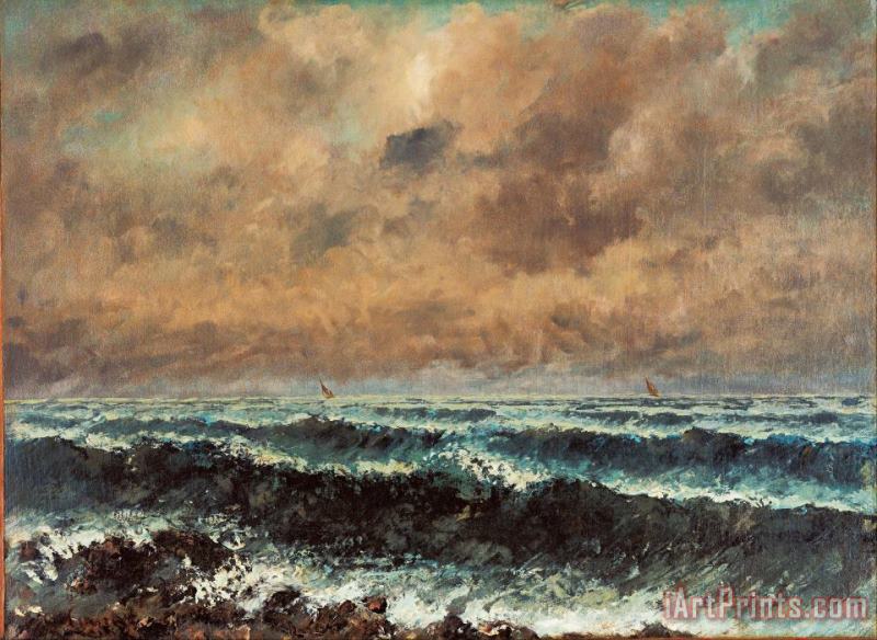 Autumn Sea painting - Courbet, Gustave Autumn Sea Art Print