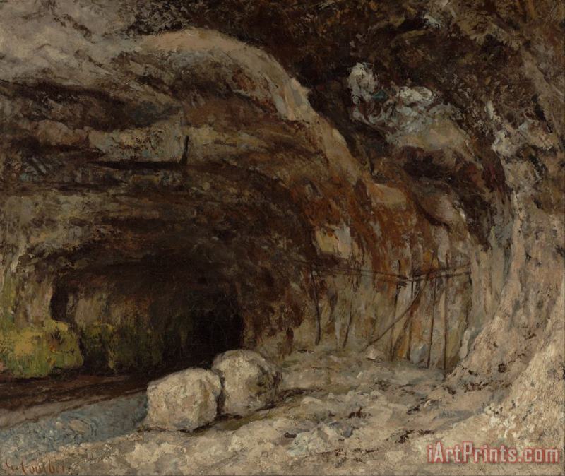 Grotto of Sarrazine Near Nans Sous Sainte Anne painting - Courbet, Gustave Grotto of Sarrazine Near Nans Sous Sainte Anne Art Print