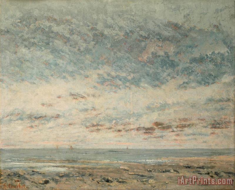 Low Tide at Trouville painting - Courbet, Gustave Low Tide at Trouville Art Print
