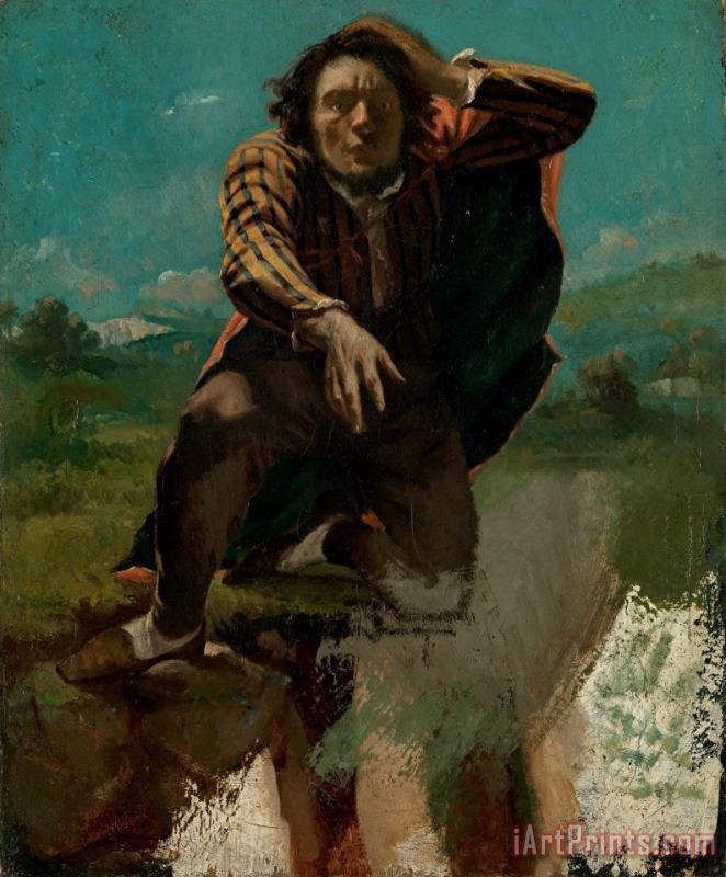 Courbet, Gustave Pa Kanten Av Stupet Art Print