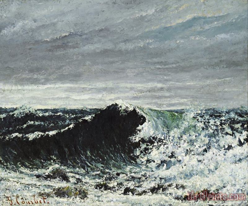 The Wave painting - Courbet, Gustave The Wave Art Print