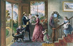 Currier and Ives The Four Seasons of Life Middle Age painting