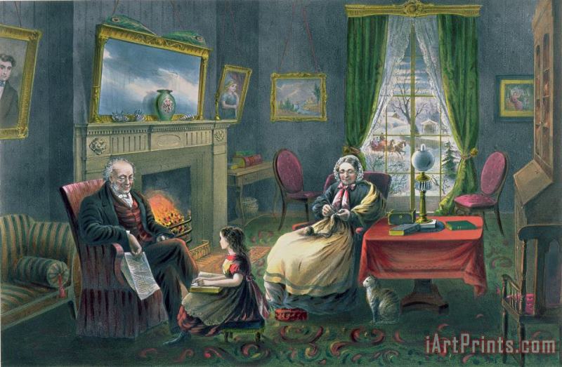 Currier and Ives The Four Seasons of Life Old Age Art Painting
