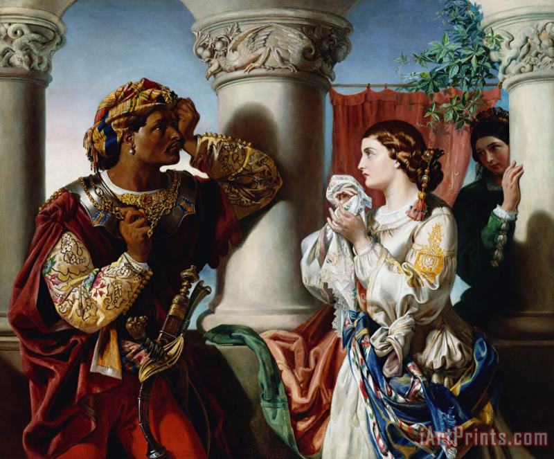 Othello and Desdemona painting - Daniel Maclise Othello and Desdemona Art Print