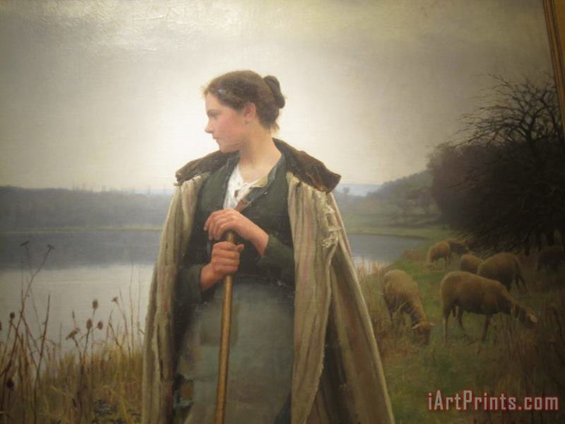 The Shepherdess painting - Daniel Ridgway Knight The Shepherdess Art Print