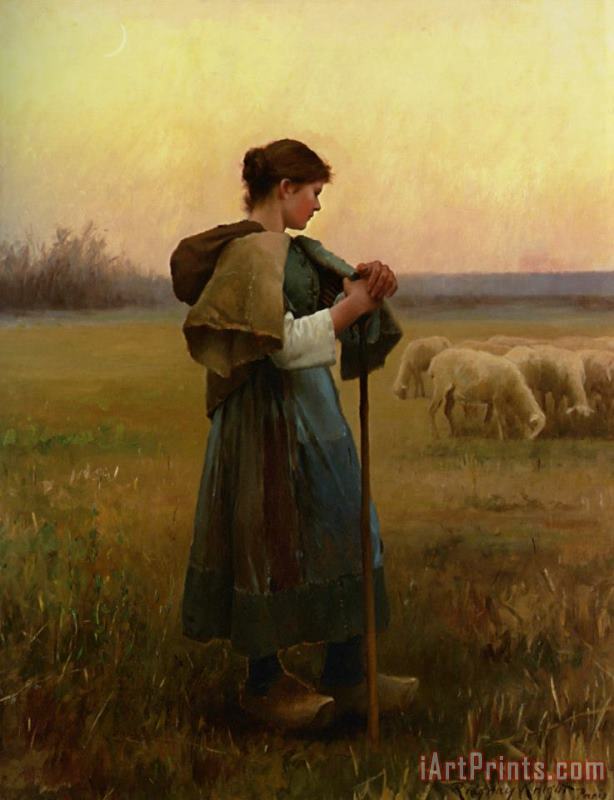 Daniel Ridgway Knight The Young Shepherdess Art Print