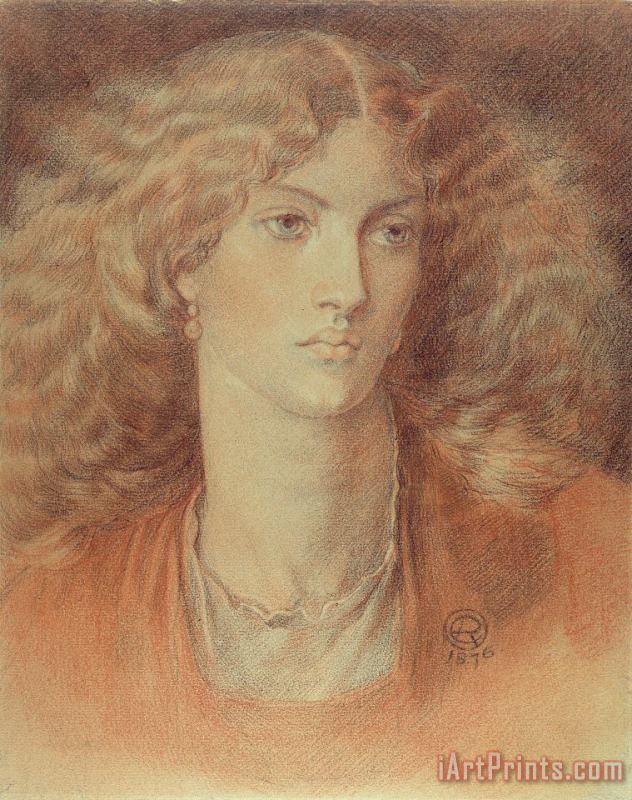 Dante Charles Gabriel Rossetti Head Of A Woman Called Ruth Herbert Art Print
