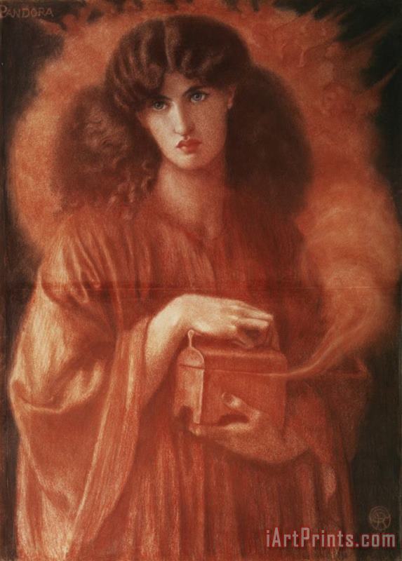 Pandora painting - Dante Charles Gabriel Rossetti Pandora Art Print