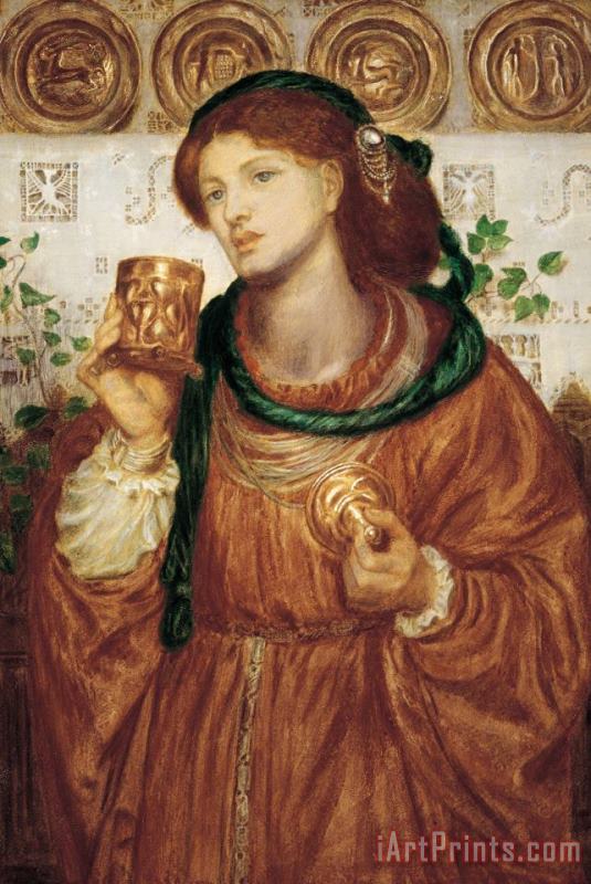The loving cup painting - Dante Charles Gabriel Rossetti The loving cup Art Print