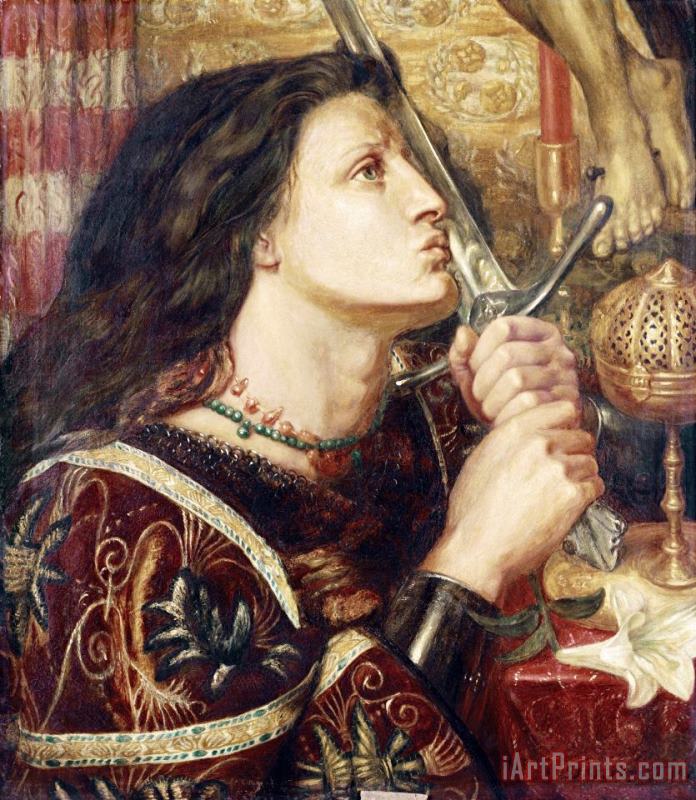 Dante Gabriel Rossetti Joan of Arc Kissing The Sword of Deliverance Art Painting