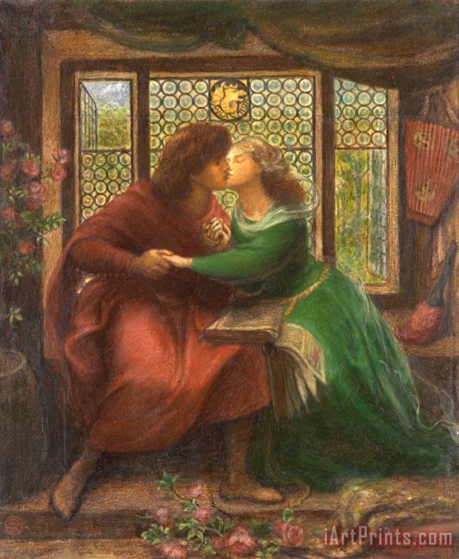 Dante Gabriel Rossetti Paolo And Francesca Da Rimini Art Painting