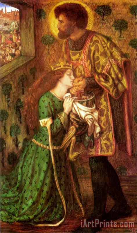 Dante Gabriel Rossetti Saint George And The Princess Sabra Art Print