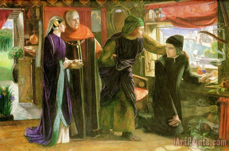 Dante Gabriel Rossetti The First Anniversary of The Death of Beatrice Art Painting