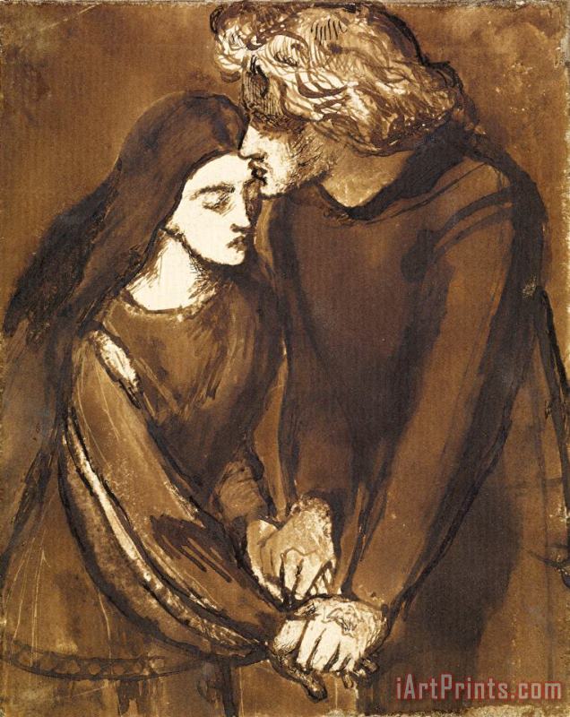 Dante Gabriel Rossetti Two Lovers Art Print